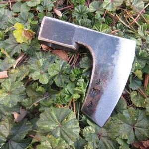 Handmade Forged Steel Viking Bearded Axe Head: Bushcraft Camping Hatchet