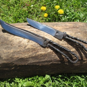 Set Two Forged Handmade Steel Viking Medieval Reenactment Utility Knife Camping / Hiking / Bushcraft / Forest,Hunting,Fishing,Survival Tool