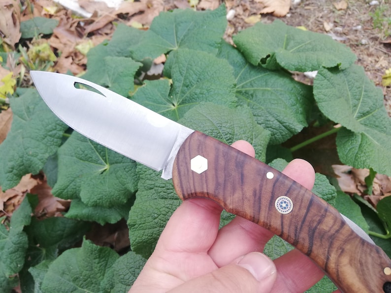 New Turkish Handmade Shepherd's Hunting Camping Survivor Fishing Forest Bushcraft Folding Pocket Knife Locking Stainless Blade Walnut Handle image 5