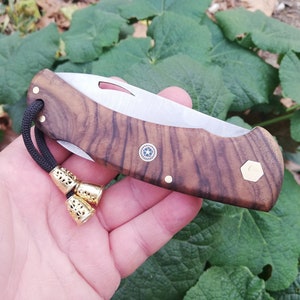 New Turkish Handmade Shepherd's Hunting Camping Survivor Fishing Forest Bushcraft Folding Pocket Knife Locking Stainless Blade Walnut Handle image 6