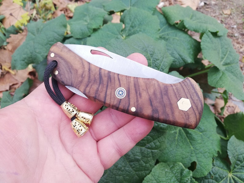 New Turkish Handmade Shepherd's Hunting Camping Survivor Fishing Forest Bushcraft Folding Pocket Knife Locking Stainless Blade Walnut Handle image 6