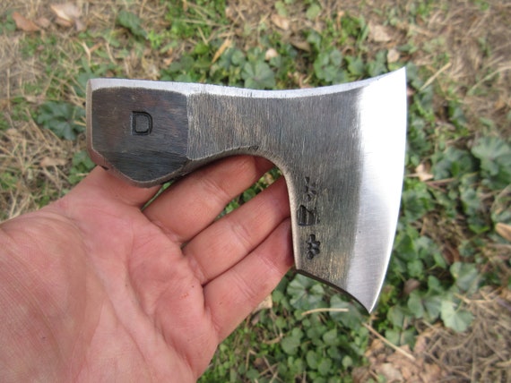 FORGED VIKING STEEL SICKLE BLANK AXE HEAD HATCHET CAMPING BUSHCRAFT HUNTING TOOL