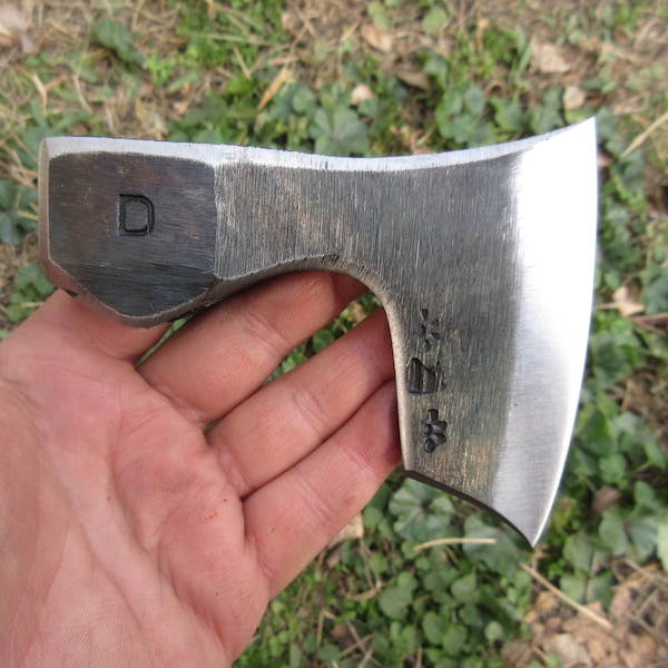 Forged Handmade Viking Style Steel Sickle Blade Blank Axe Head Throwing Hatchet Camping / Hiking / Bushcraft / Hunting / Survival Hand Tool