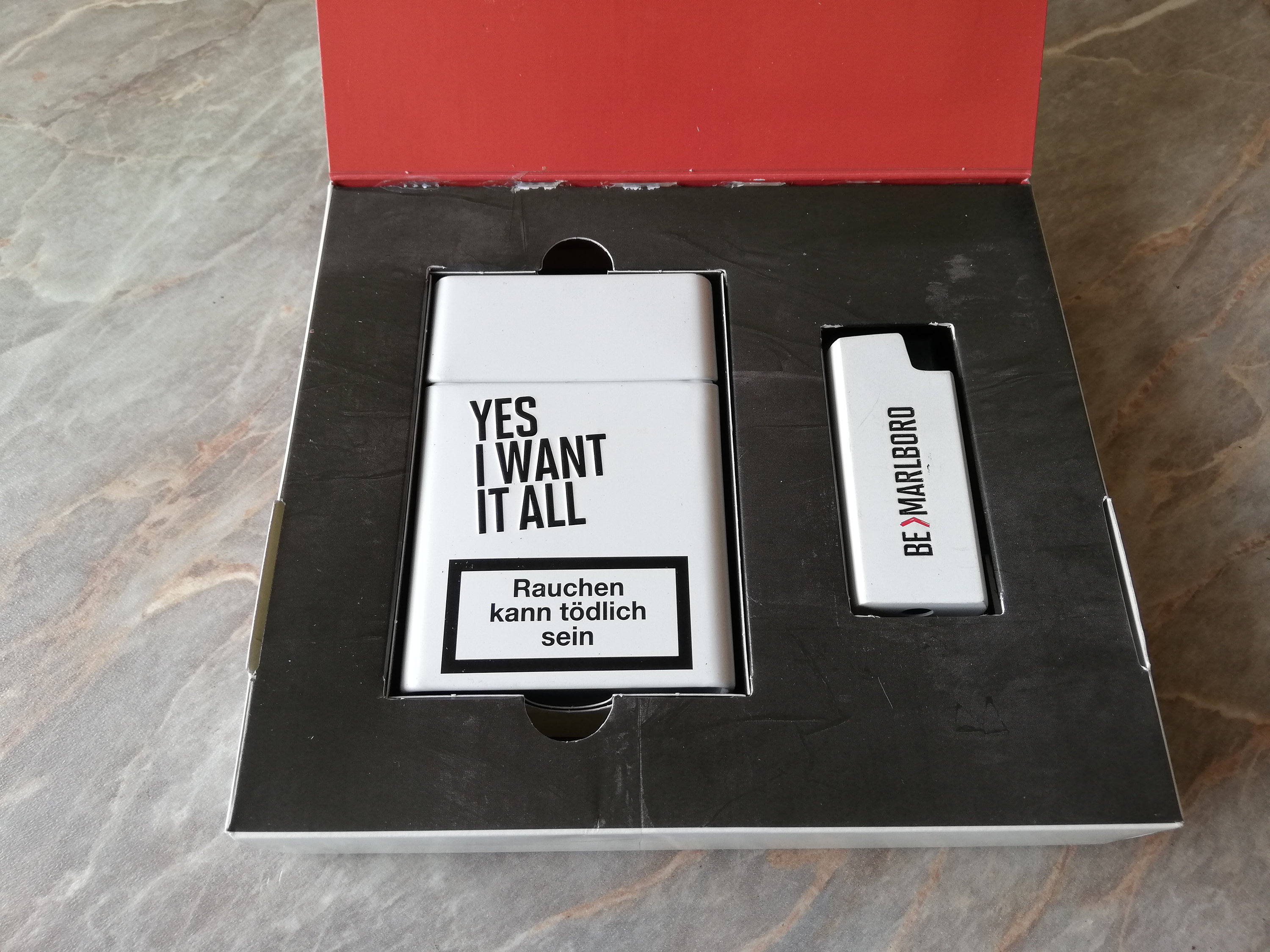 metal marlboro cigarette case Vintage Marlboro Metal Cigarette Box & Lighter Set, Original Box