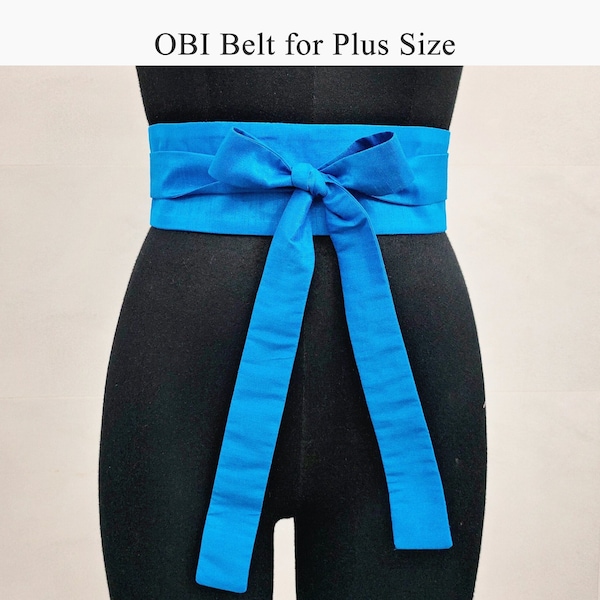 Dark Blue Plus Size Obi Belt Women, Dress Belts for Women, Waist Cincher, Dupioni Silk Faux, Wrap Corset Belt, Long Wide Wedding Sash, Gifts