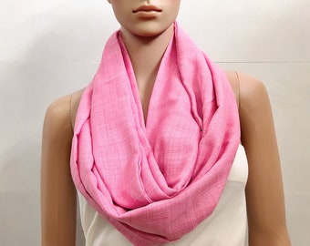 Foulard Infinity Rose Uni Femmes, Foulard d’été, Foulards Chunky pour Femmes, Foulard Loop Cowl, Foulards Circle Tube, Cadeaux pour elle, Cadeaux pour maman