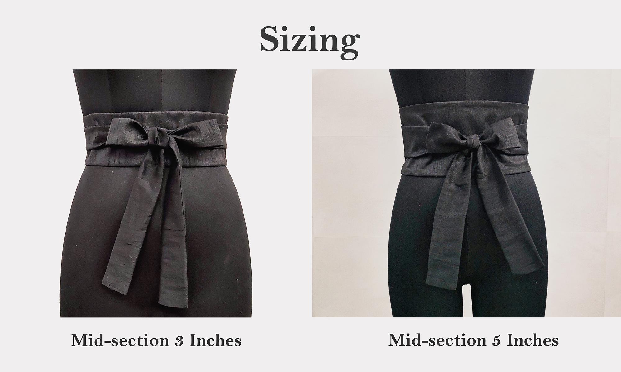 Wide Black Obi Belt Women, Kimono Dress Belts for Women