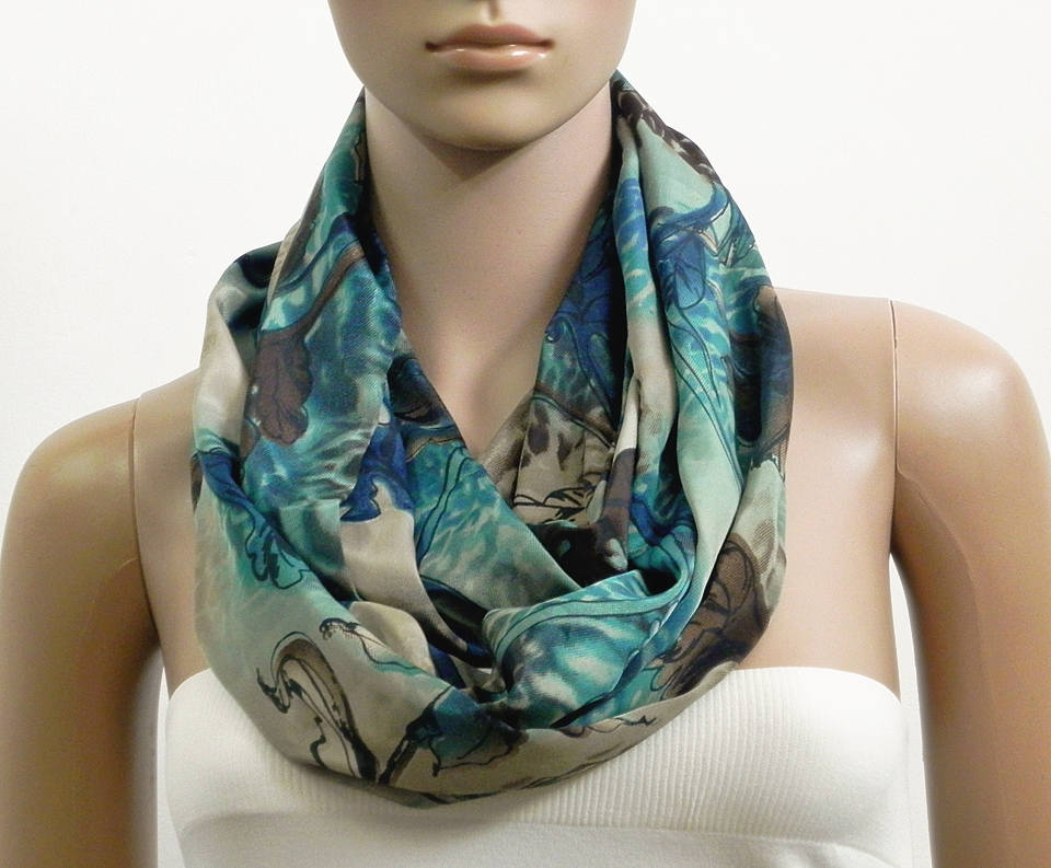 Gorgeous Floral Circle Loop Infinity Scarf Snood Summer Colours!! New Spring Gorgeous Floral Circle Loop Infinity Scarf Snood Summer Colours!! New Spring