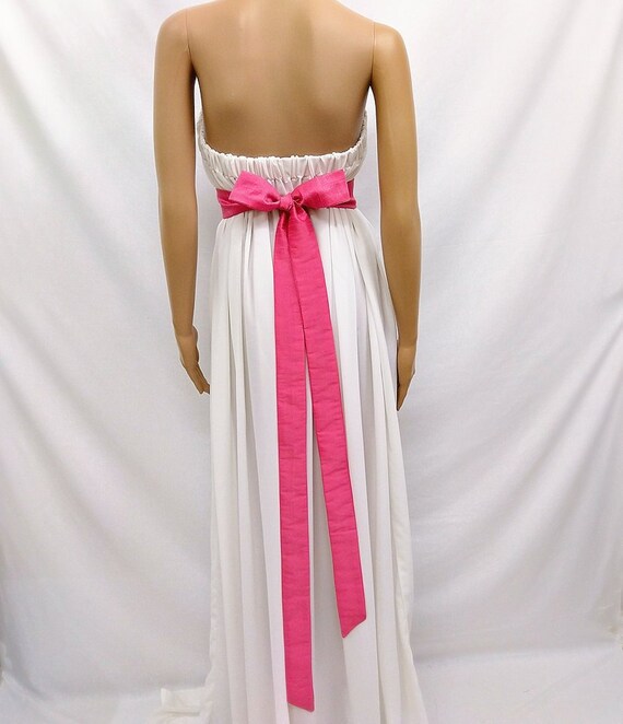 dark pink silk dress