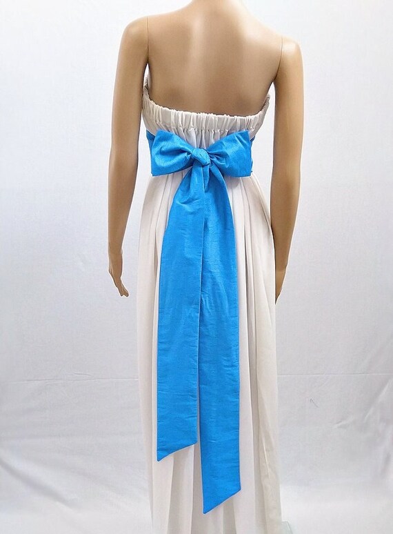 wedding dresses with color sash belt