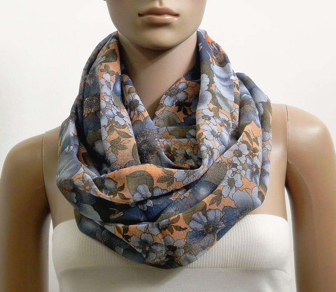 Morbido Foulard Sciarpa Ad Anello Multicolore, Disegno Paisley Con - Foto 6