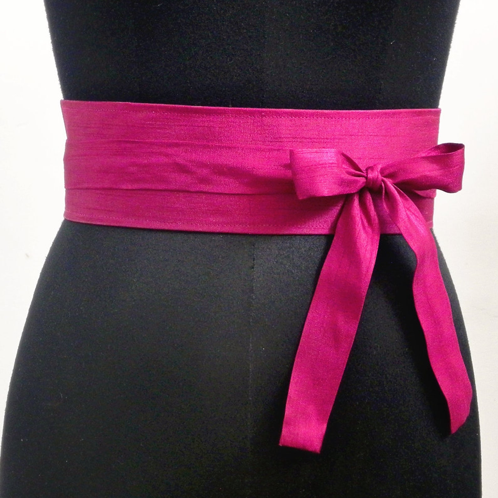 Magenta Pink Obi Belt Sash Fuchsia Pink Waist Cincher Faux Etsy