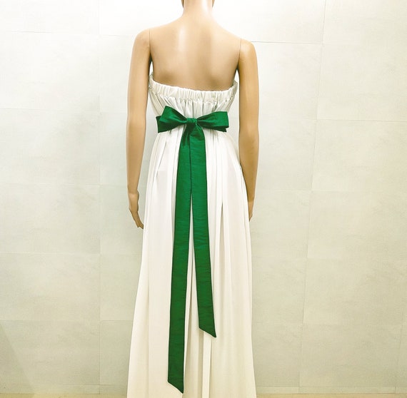 Green Wedding Sash Bridal Belt Dress Belts for Women Dupioni Silk Faux Long Wide Bridesmaid Sash Belt Prom Pageant Bow Sash 24 Colors Etsy