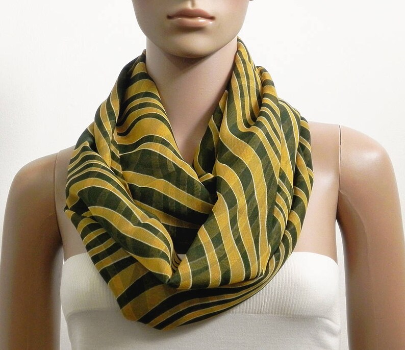 Olive Green Infinity Scarf Women Psychedelic Summer Scarves Etsy UK