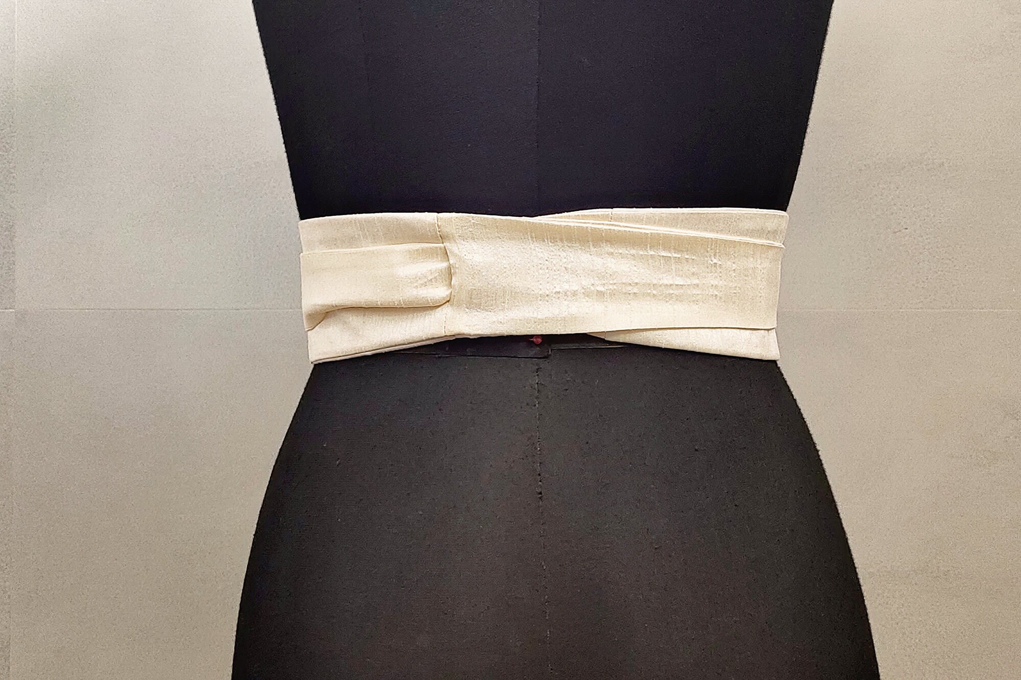 Off White Obi Belt Women Sash Waist Cincher Faux Dupioni Silk Etsy