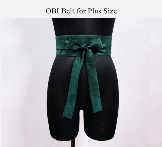 Forest Green Obi Belt, Plus Size Women display picture 2