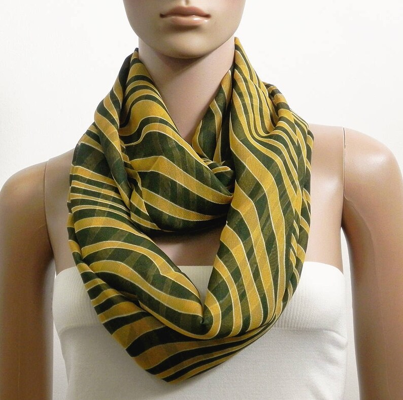 Infinity Scarf Women Olive Green Summer Scarf Psychedelic Etsy