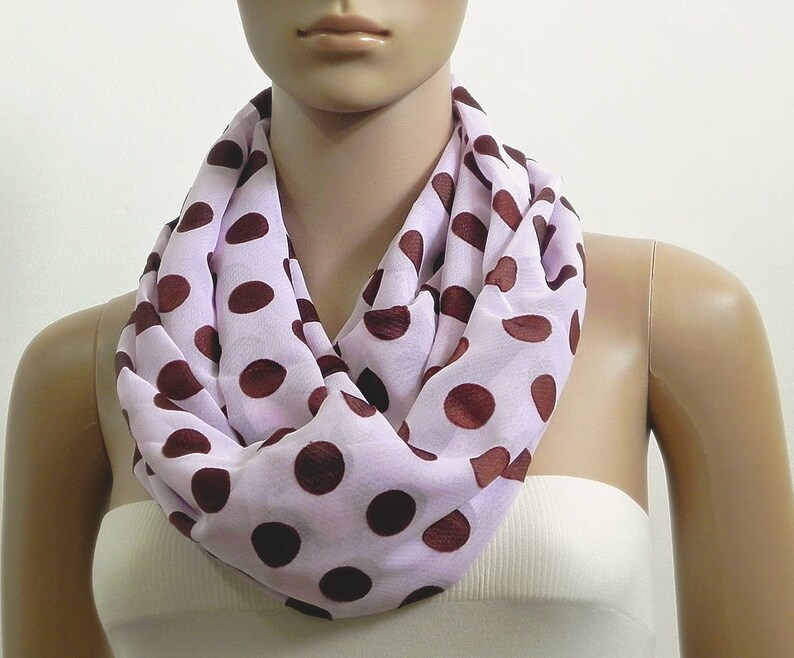 Womens Polka Dots Circles Scarf Polka Dots Circle Dots Pattern