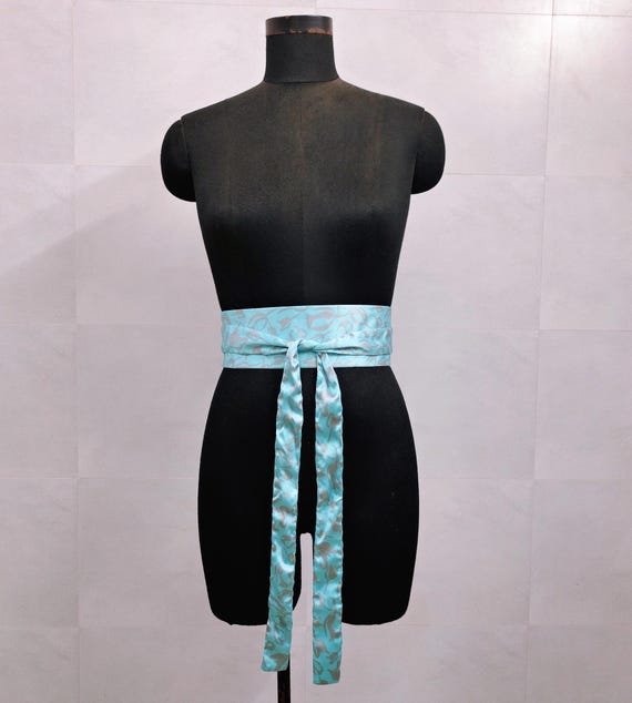 6553 Floral Corset Waist Belt For Women,lace Up Wide Waistband Obi Floral Corset Waist Belt for Women,Lace up Waist Belt Wide  main image 4
