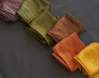 Belt ribbon - 100% silk satin - hand dyed - various colours
