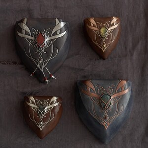 Elben-Ledertasche ""Waldherz"" - Fantasy Gürteltasche."