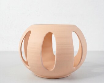 Large Ceramic Orchid Planter with Ventilation Holes for Healthy Roots