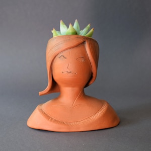 Handcrafted Red Clay Ceramic Planter: Succulent, Cactus, Air Plant Pot