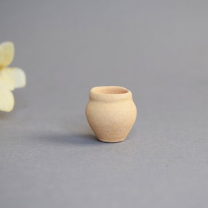 Wheel-thrown Miniature Pottery Stoneware Miniature Pot Tiny Pottery Dollhouse Miniatures Miniature Fairy Garden Accessories zdjęcie 5