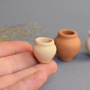 Getöpferte Keramik Steingut Miniaturtopf Tiny Pottery Puppenhaus Miniaturen Miniatur-Feengarten-Accessoires Bild 8