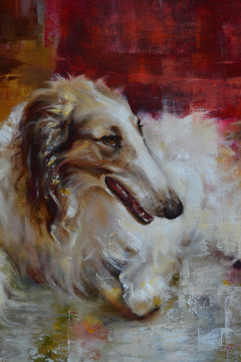 painting of a greyhound dog Picture of an animal