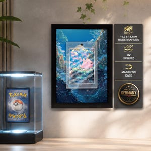 Pokémon Piepi (Clefairy) 094/088 erweitertes Artwork | Bilderrahmen mit Magnetic Case | Sammler Display