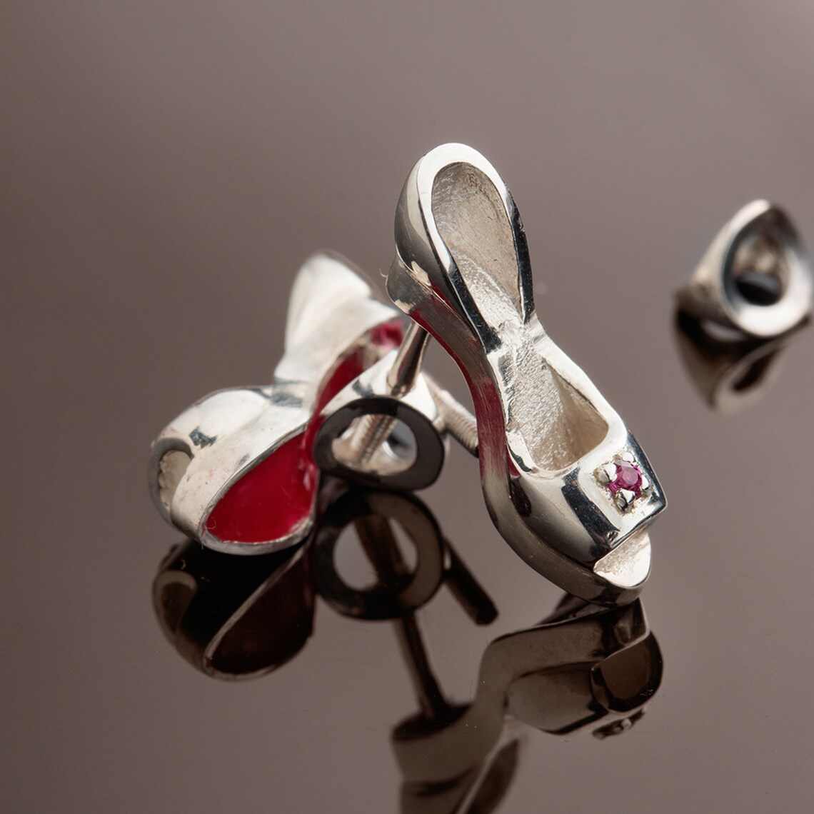 Louboutin stud earrings. Shoe earrings jewelry shoe jewelry Etsy