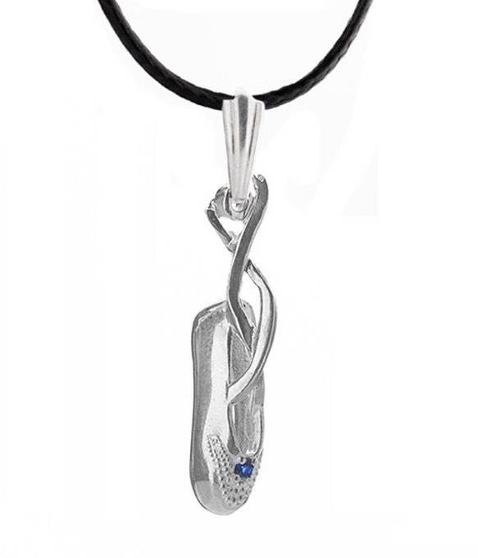 sterling silver ballet shoe pendant