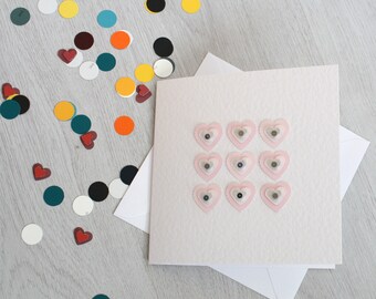 Carte d'anniversaire, Carte de fiançailles, Carte de mariage, Carte d'anniversaire, Coeurs, Coeurs d'amour, Carte de Saint-Valentin faite main, Carte de Saint-Valentin, Fait main