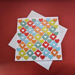 Valentinstagskarte, Valentinstag, Liebesherzen, Liebeskarte, Jubiläumskarte, Hochzeitskarte, Geburtstagskarte, handgemachte Karte, sei meine Valentinskarte