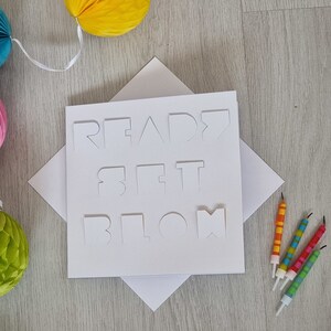 Geburtstagskarte, Handgemachte Karte, Feier Karte, Anlass Karte, Festliche Karte, Karte Für Ihn, Karte Für Sie, Bereit Set Blow Karte
