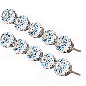 Multi-Buy Round Ceramic Cabinet, Cabinet Hardware, Pulls Hardware Knobs for Dresser Drawers, Multicolour By Mascot Hardware