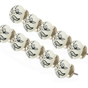 Multi-Buy Designer Black & White Cabinet Knobs Drawer Knobs Dresser Knobs Drawer Pulls Door Knobs Dresser Drawer Handles Knobs for Dresser