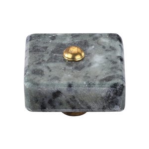 1pcs Square Marble Collection Cabinet Knobs – Decorative Drawer Pulls for Dressers, – Modern Cabinet Hardware for Bathrooms- Furniture Knobs
