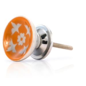 Multi-Buy Ceramic Knobs, New Haven Orange Cupped Cabinet Knob, Tropical Ceramic Knob for Dresser, Cabinet Drawer Closets knob