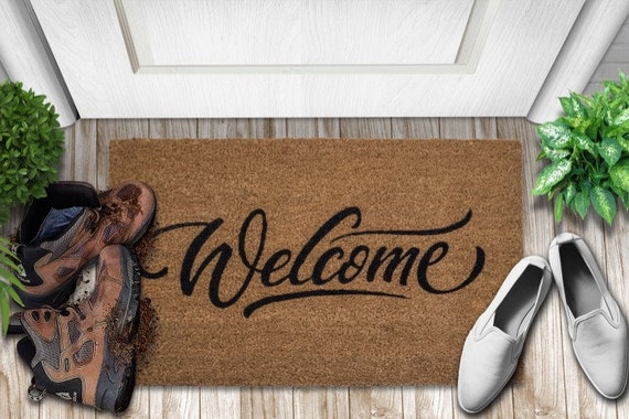 Blank Entrance Coir Doormat, Housewarming Gift Custom Doormat
