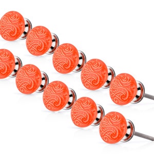 Multi-Buy Intricate Orange Mushroom Cabinet Knobs Drawer Knobs Drawer Pulls Door Knobs Dresser Drawer Handles Knobs for Dresser Drawers