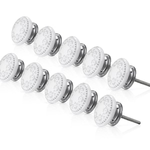 Multi-Buy Round Ceramic Cabinet, Cabinet Hardware, Pulls Hardware Knobs for Dresser Drawers, Grey Design Cabinet Knob Wardrobe Knobs