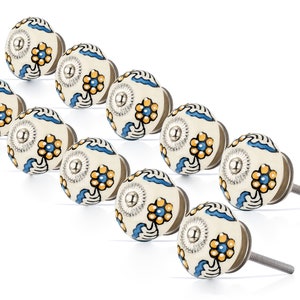 Multi-Buy Ceramic Knobs, Floral Decorative Ceramic Knobs, Multi-Color Ceramic Hardware for Dresser, Cabinet Drawers Closets knob