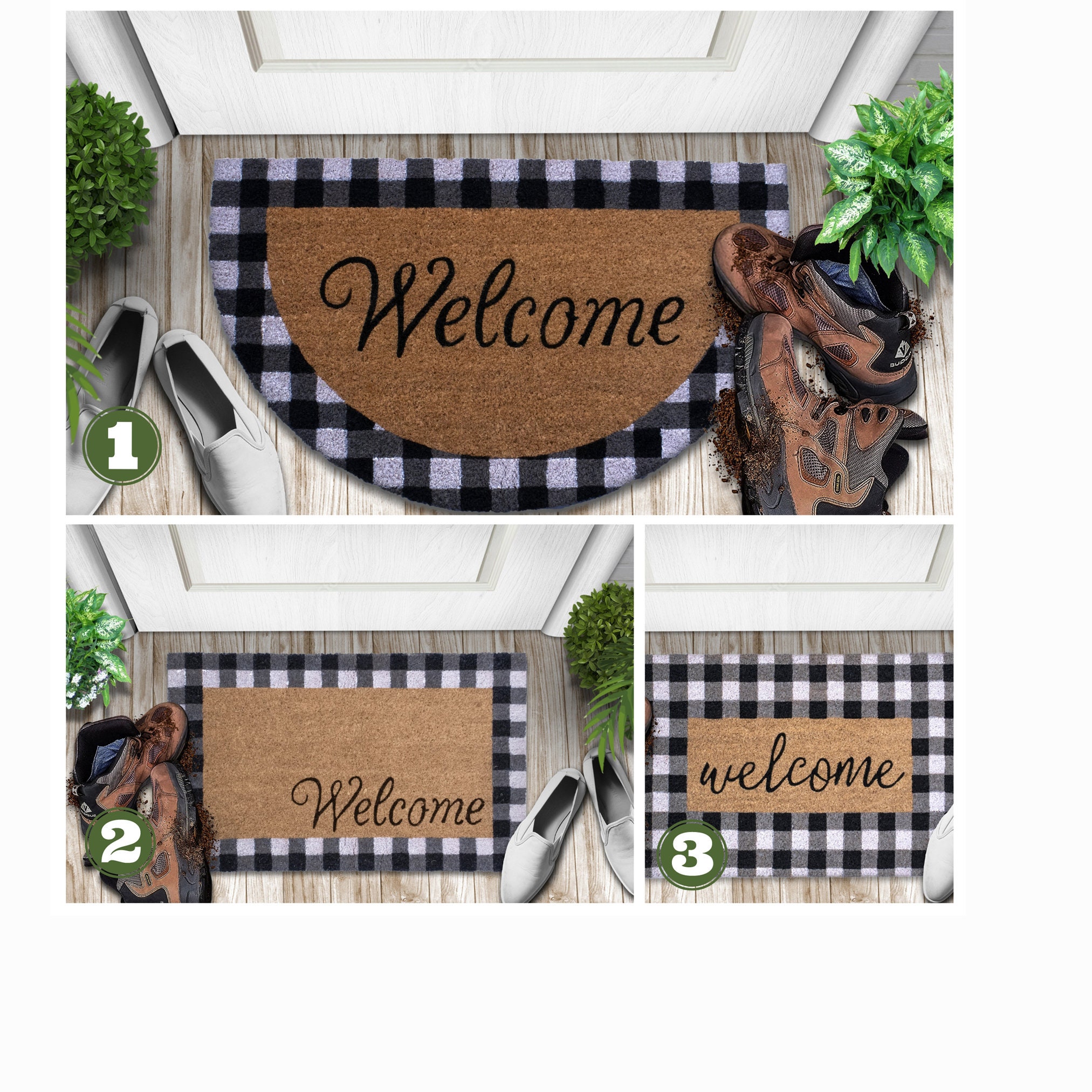 Dsoluuing Fall Doormats for Outdoor Entrance Home Here Comes  Right  Down My Driveway Doormat Farmhouse Welcome Mat Indoor Door Mat Non Slip