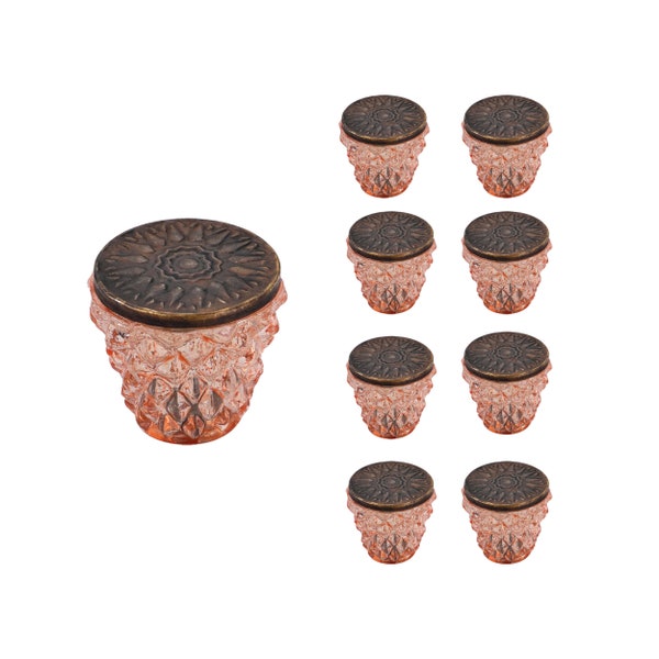 Mascot Hardware Diamond Cut 1-1/2 in. Terracotta Drawer Cabinet Knob Bronze/Terrac Knob Cabinet Hardware Furniture Knob Closets Knob