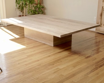 Handcrafted Rectangular Coffee Table, Scandinavian Modern Design