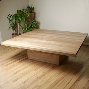 Square Pedestal Coffee Table image 1