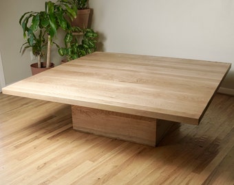 Square Pedestal Coffee Table