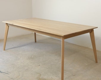 Table à manger rectangulaire scandinave, table à manger moderne, milieu du siècle moderne